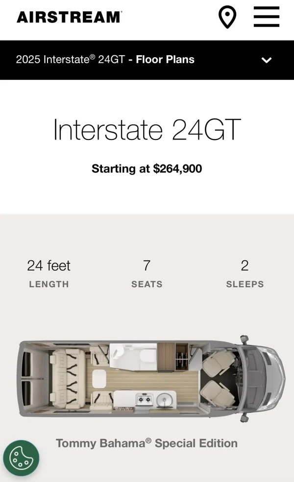 2021 Airstream Interstate 24GT Tommy Bahama Relax Edition - Image 17