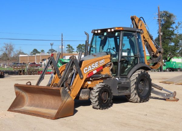 2018 Case 580SN Backhoe Wheel Loader Tractor Railroad Aux AC Cab - Image 2