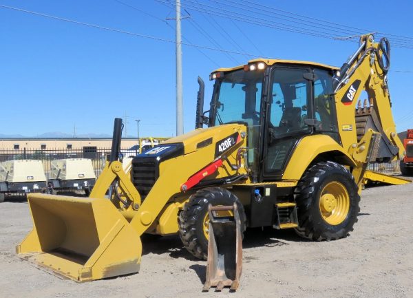 2017 Caterpillar 420F2 4x4 Backhoe Wheel Loader Tractor E-Stick Cab A/C - Image 2