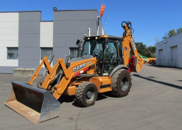2016 Case 590 Super N 4x4 Backhoe Wheel Loader Tractor Extendahoe Cab AC - Image 2