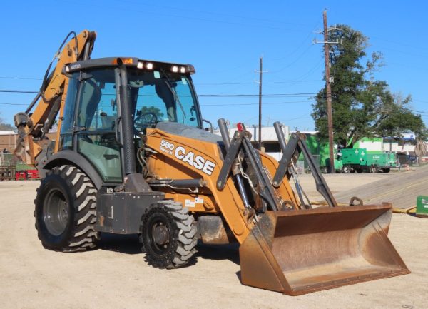 2018 Case 580SN Backhoe Wheel Loader Tractor Railroad Aux AC Cab - Image 3