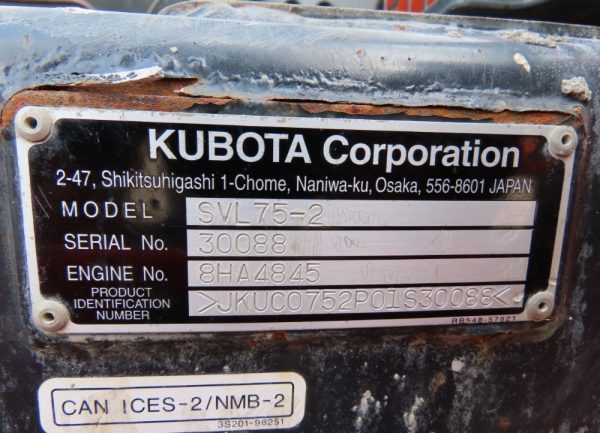 2017 Kubota SVL75-2 Skid Steer Track Loader Crawler Tractor Aux Hyd 74HP - Image 37