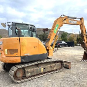 2016 Case CX80C Mini Excavator Rubber Tracks Cab Backhoe AC