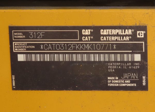 2020 Caterpillar 312F CAT Hydraulic Excavator Trackhoe A/C Cab - Image 53