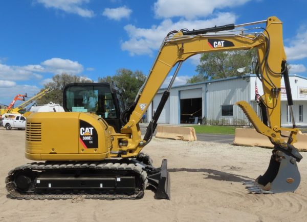 2017 Caterpillar 308E2CR CAT Excavator Backhoe Thumb Aux Hyd QC Blade AC - Image 7